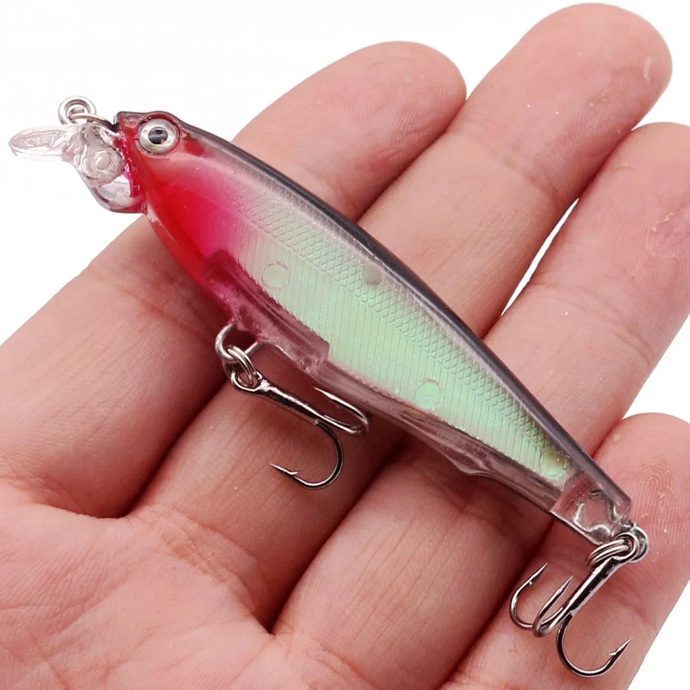 1 Uds cebo falso 7,6g 8cm pececillo con láser señuelo para Pesca wobbler Crankbait Artificial Japón Swimbait para aparejos de Pesca Lucio bajo - imagen 2