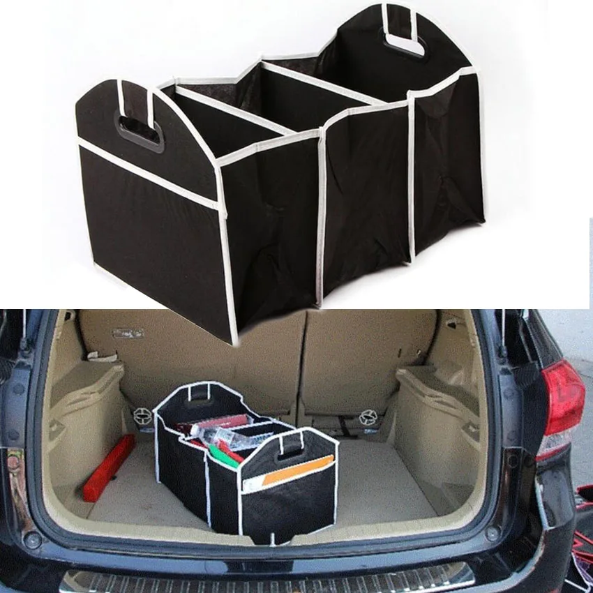 

Car Trunk Organizer Storage Box Non-Woven Folding Stowing Tidying Tool Luggage Stuff Toy Cargo Container Auto Accessories