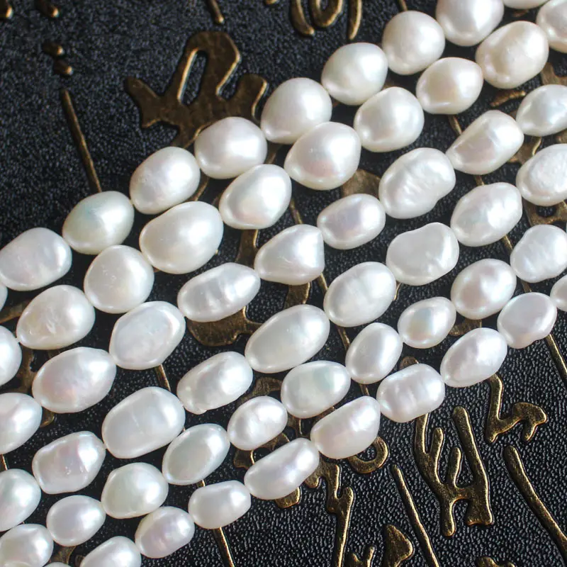 7-11mm Natural freshwater baroque pearl Loose Beads 14