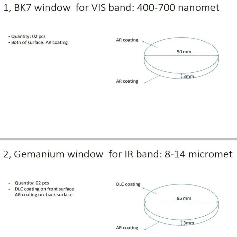 BK7 window and Gemanium window