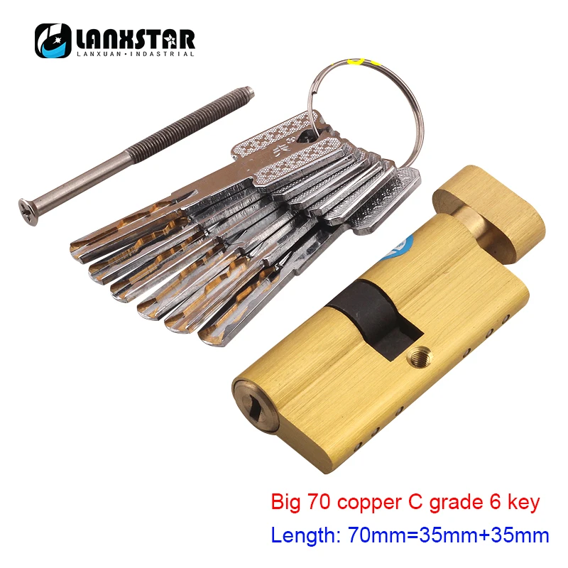 All Copper Large 70 Knob Small 70 Single Open C-class Blade Lock Core Universal Security Door Super B-class C-class Locks Core