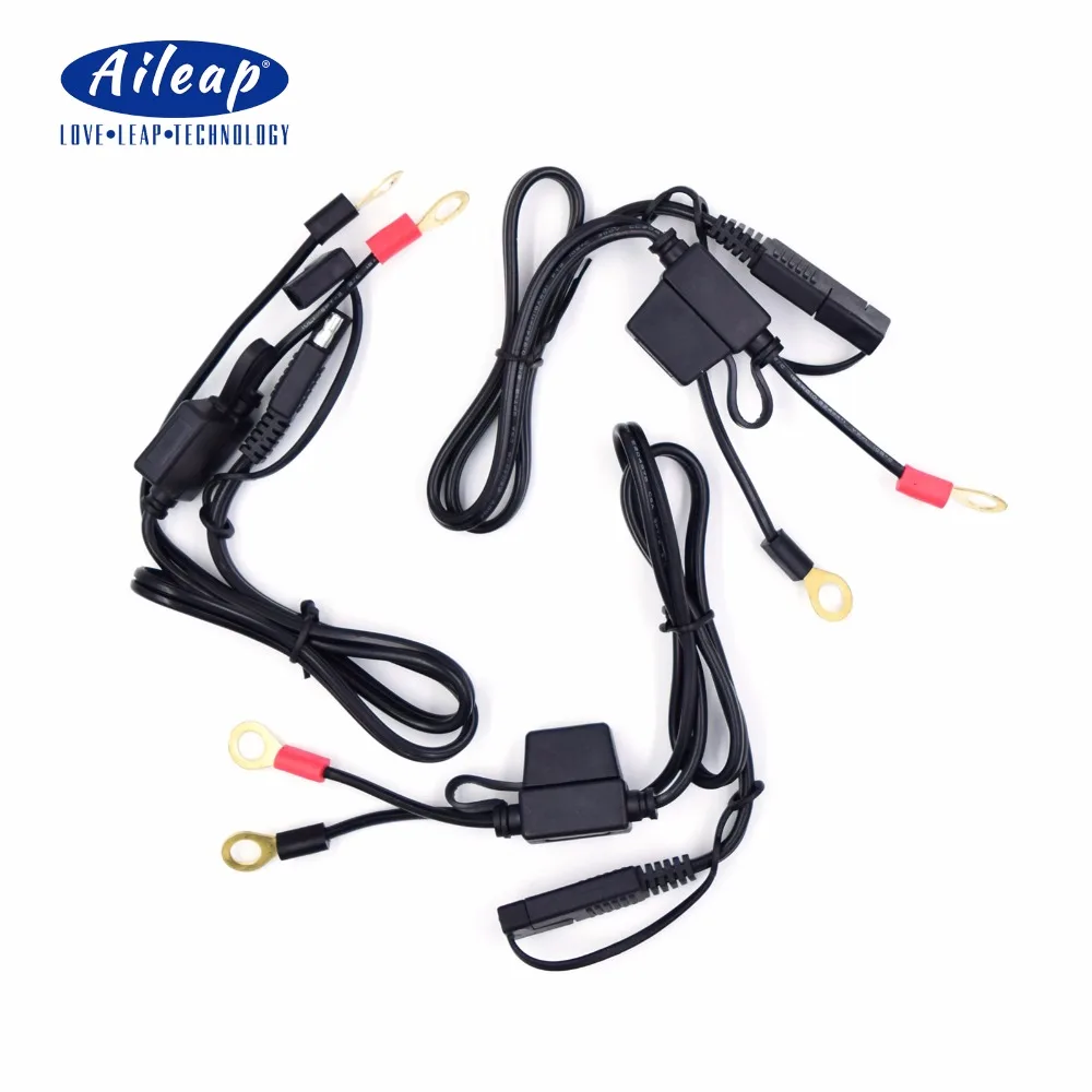 

Aileap Ring Terminal to SAE Quick Disconnect Cable Motorcycle 12V Battery Output Connector (3 pieces)