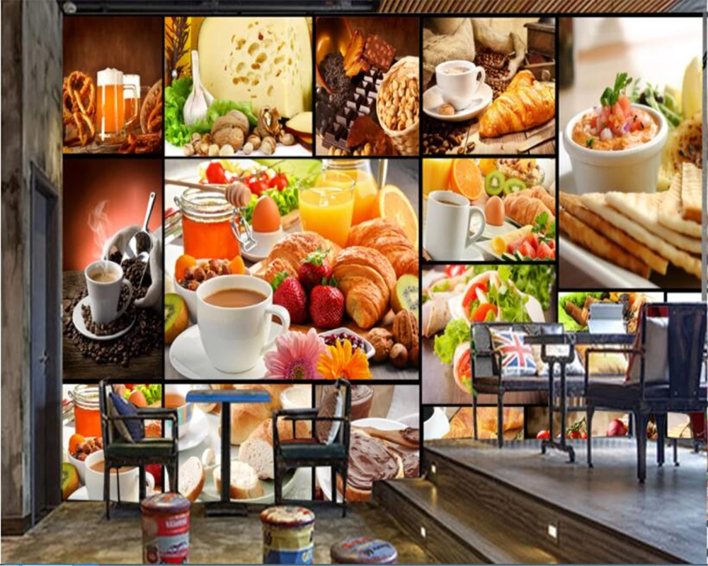 Beibehang papel de parede 壁紙パン - Wallpaper Coffee And Tea のレビューと価格