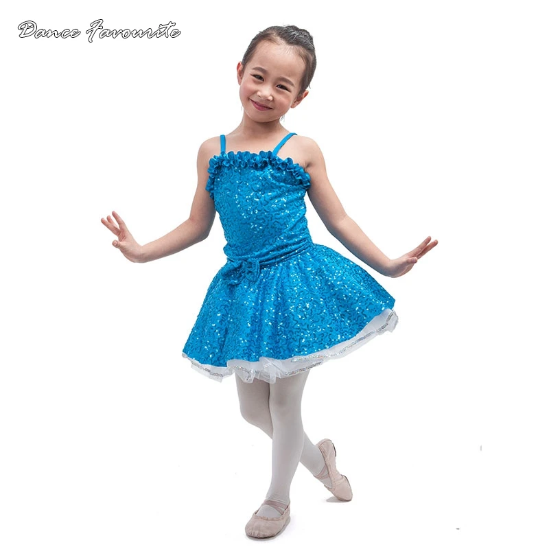 Peacock color sequin spandex bodice ballet tutu, ballet girl costume, dance tutu