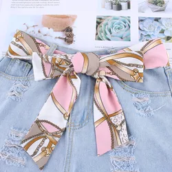 fashion fabric belts for women korean skinny scarf shirt ribbon waist rope girdle for dresses female ladies waistband straps