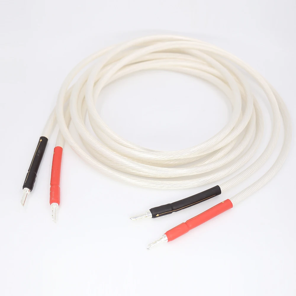 

silver plated speaker cable with BFA banana plugs hifi speaker cable