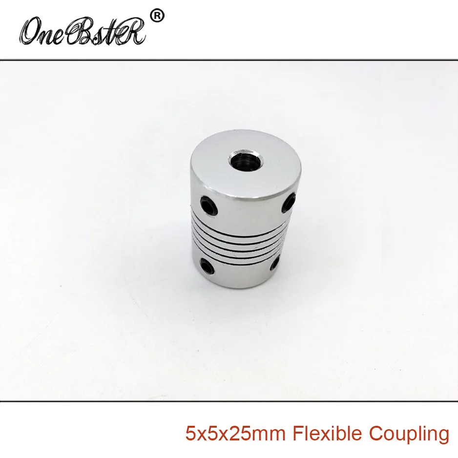 CNC Motor Jaw Shaft Flexible Coupling Coupler 5x5x25mm Elastic Coupling 3D Printer Accessories