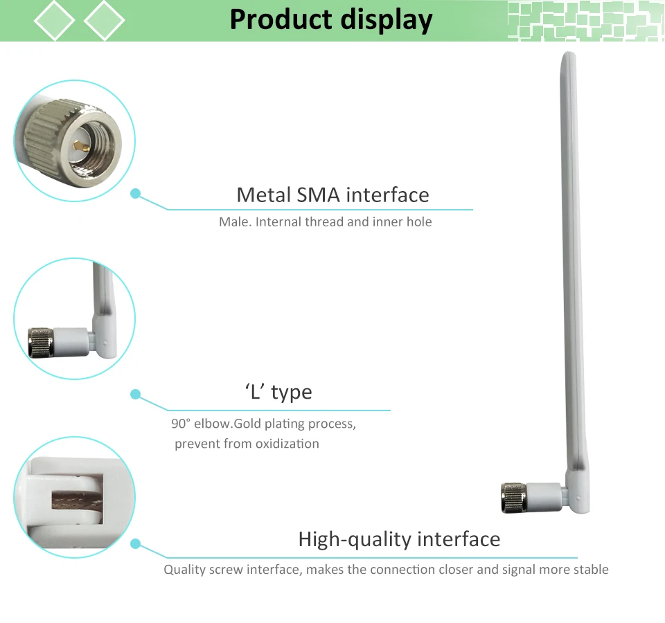 5 Stück 3G 4G LTE Antenne 5dBi SMA Stecker weiß Antenne für 4G Router Externer Repeater Drahtloses Modem Hochleistungs-Alarm Lorawan – Detail 8