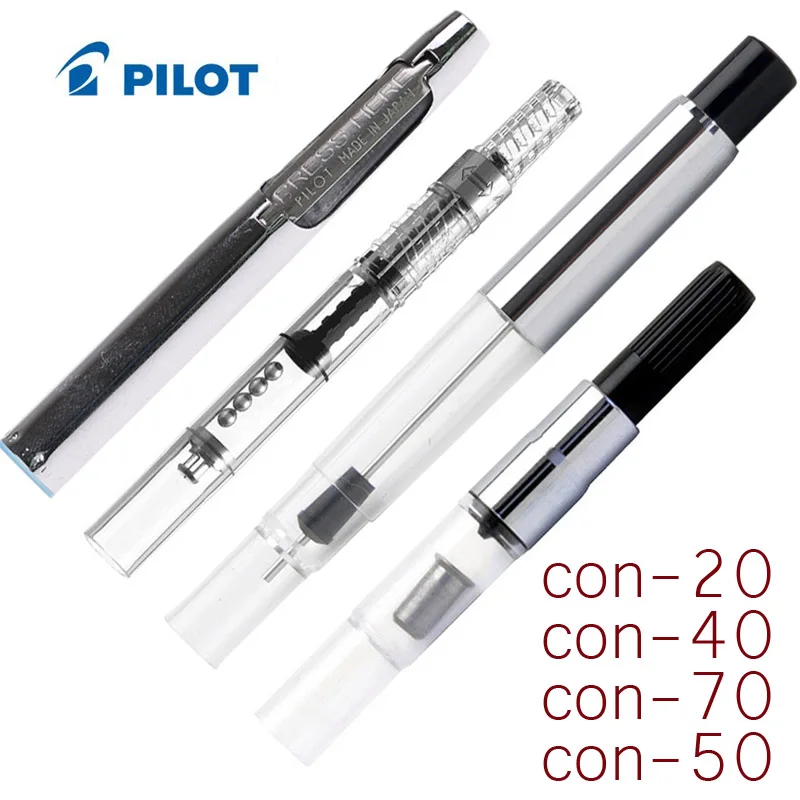 ปากกาน้ำพุ Pilot CON-50/Con-20 Con 50 Con 20 40 70 Ink Converter กดหมึกอุปกรณ์50R 78G 88G Smile ปากกาการเขียนอุปกรณ์เสริม