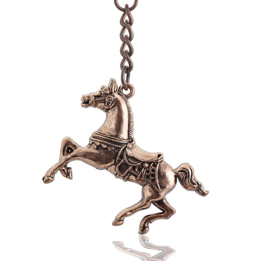 QianBei Hot Sale Horse Animal Pet Keychain Keyring Classic Pendant Key Bag Chain Creative Gift Jewelry Women Men Free Bulk