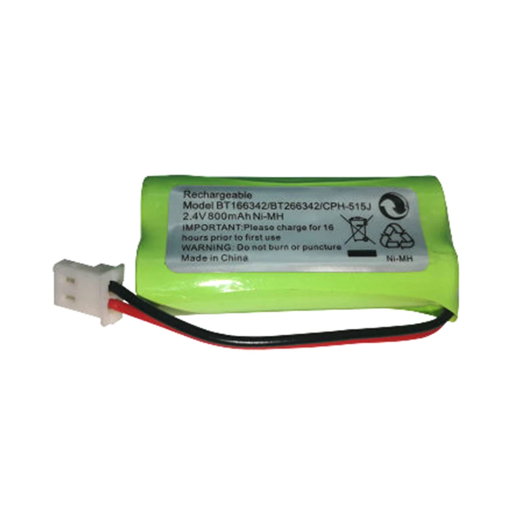 Paquete de batería NI-MH para teléfono inalámbrico, 2,4 V, 800mAh, AT&T, BT166342, BT266342, TL32100, TL90070, 2 unidades