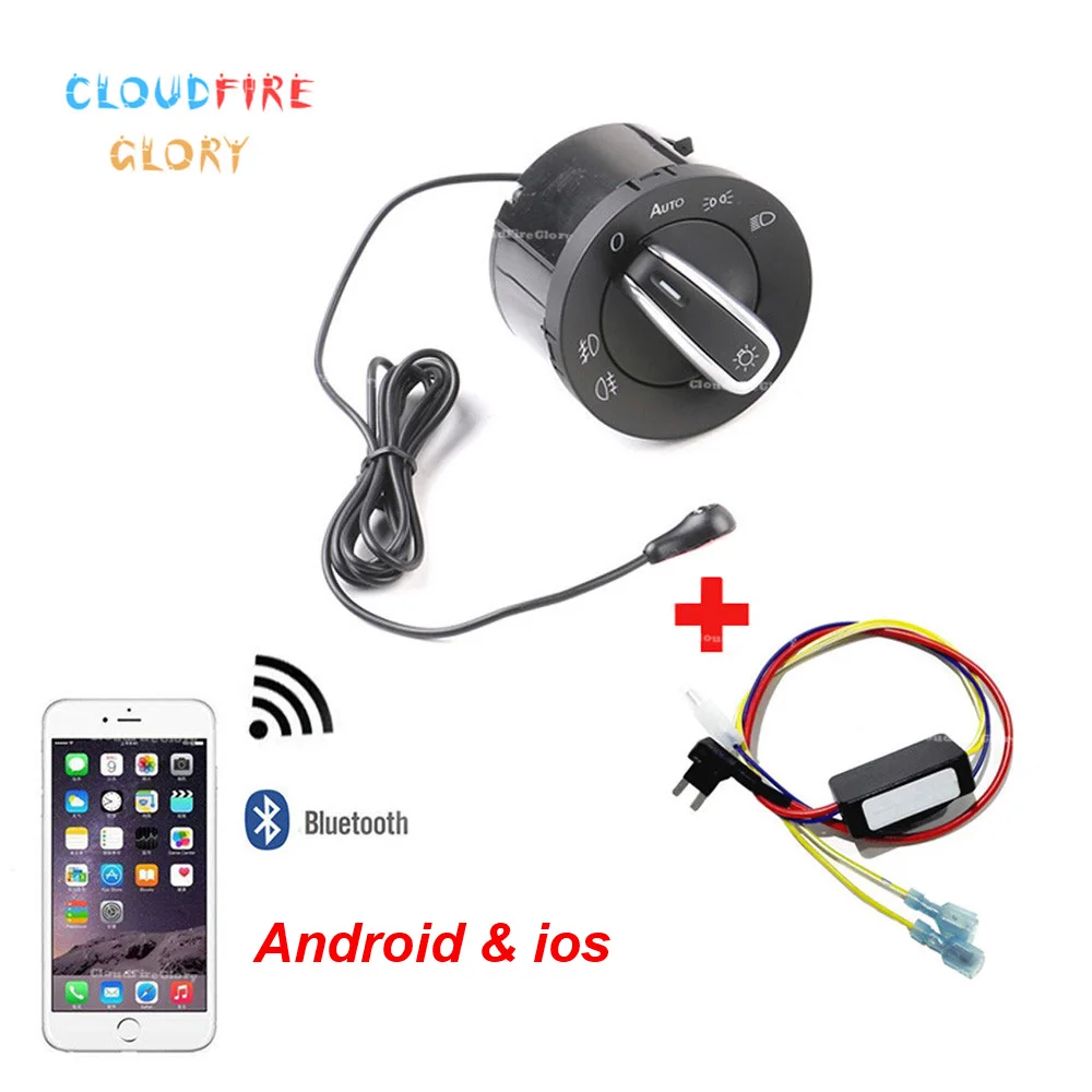 

Coming/Leaving Bluetooth AUTO Headlight Switch Light Sensor C/L Home Module For Golf Jetta 5 6 Tiguan 2009 Touran 2003 2004