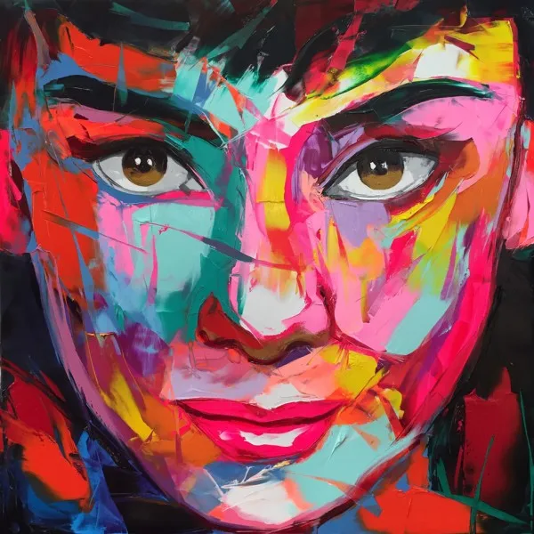 Francoise Nielly Knife Abstract Portrait Audrey Hepburn Face hand painted Oil Painting on canvas Figure Wall Pictures Home Decor