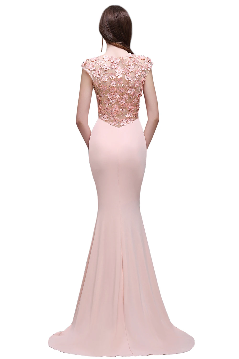 Crazy Price! in stock Appliques Pink Crystal Sexy Long Mermaid Evening Dresses Evening Party Dress Gowns robe de soiree 2 Styles