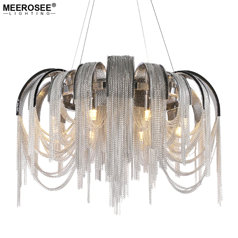 

Modern Vintage Aluminum Chandelier Lighting Luxury Aluminum Chain Italian Tassel Hanging Light for Home Hotel Restaurant MD86208