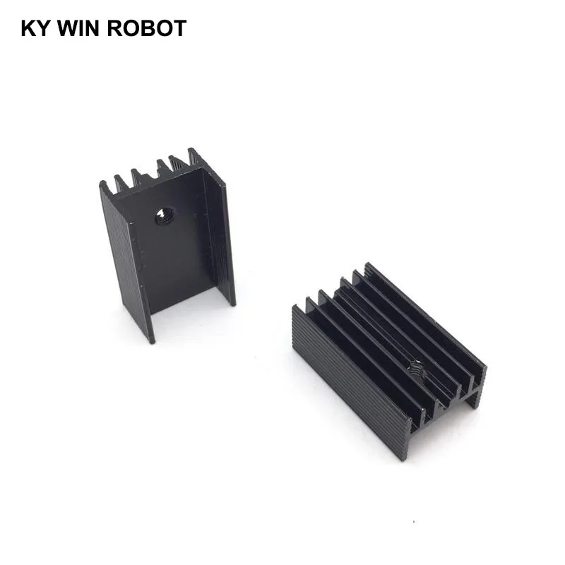 10pcs  Aluminium TO-220 Heatsink TO 220 Heat Sink Transistor Radiator TO220 Cooler Cooling black 25*15*11MM