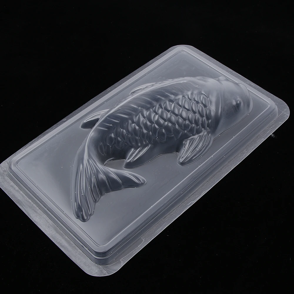 3D Koi Fish Shape Plastic Cake Chocolate Jelly Mould Mold DIY Molds Large Medium And Small Sizes Baking Tools Decorations