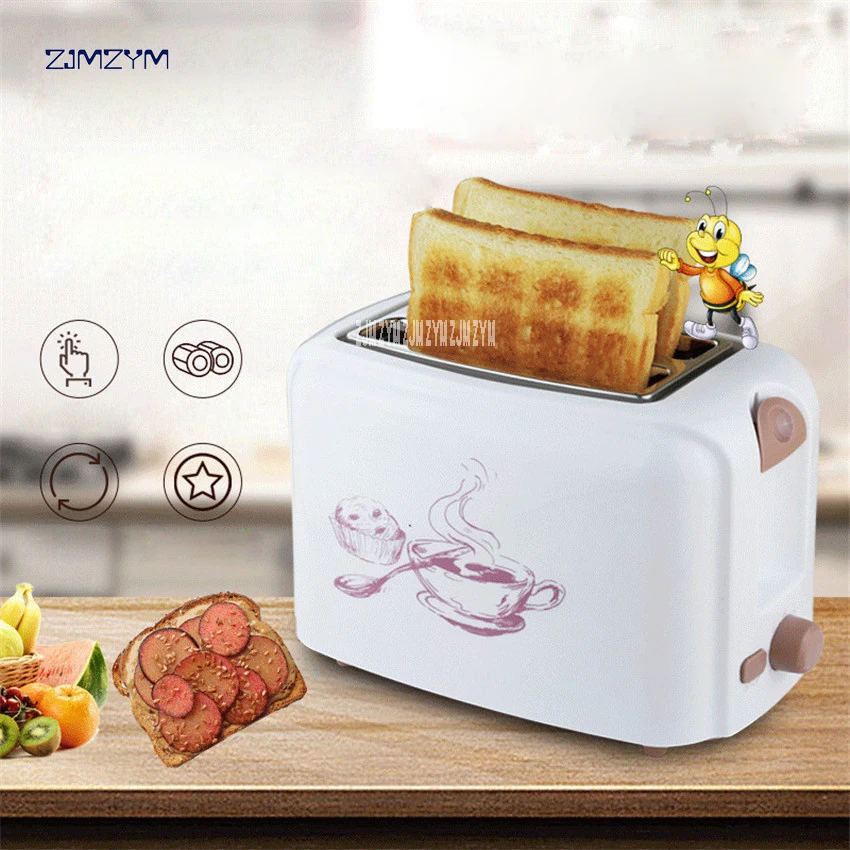 TL-123 Household Automatic Bread Toaster Baking Bread Maker Machine 2 Slices Slots Color White/Pink Multifunctional 220V/50hz