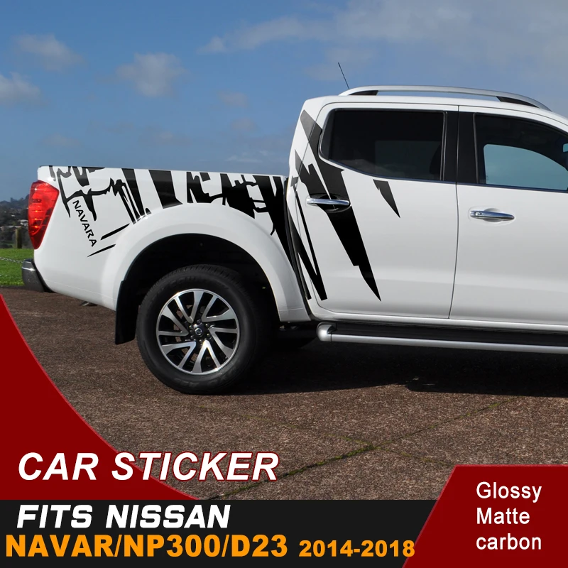 3 Pcs Pickup car body stickers 4x4 vinyl graphic car decals custom fit for NISSAN NAVARA NP300 D23 2014 2015 2016 2017 2018