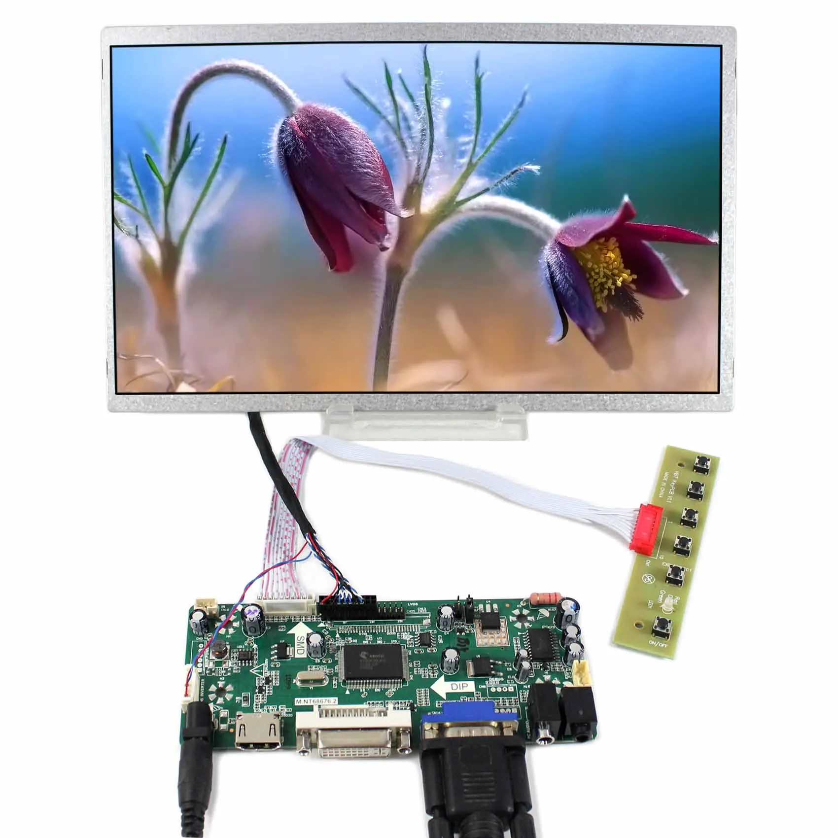 HD MI DVI VGA LCD Controller Board+11inch HSD110PHW1 1366x768 LCD Screen