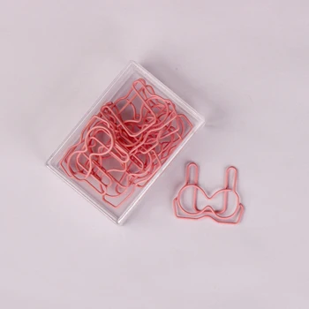 핑크 컬러 만화 클립 기타, 너도밤나무 클립 핀, 사무실 금속 종이 클립, 플라밍고 금속 클립, 사무실 액세서리