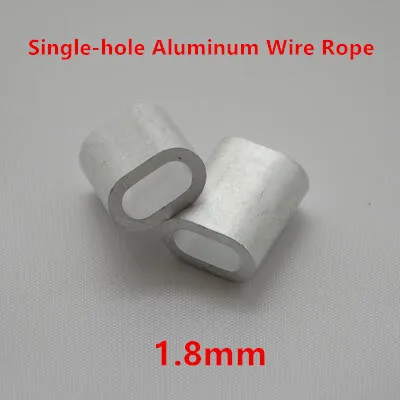 1000PCS/lot 1.8mm Singlle-hole ellipse wire rope clamp rigging hardware Aluminum buckle furrules crimping sleeve oval clip