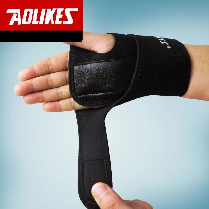 AOLIKES 1 Pcs Sollevamento Pesi Palestra di Formazione di Sport Braccialetti Supporto Per Polso Cinghie Avvolge Mano Lesioni Del Tunnel Carpale