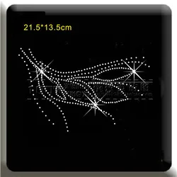 2pc/lot Grass Iron on Hotfix Transfer hot fix rhinestone motif iron on transfers patches design stones sticker for shirt