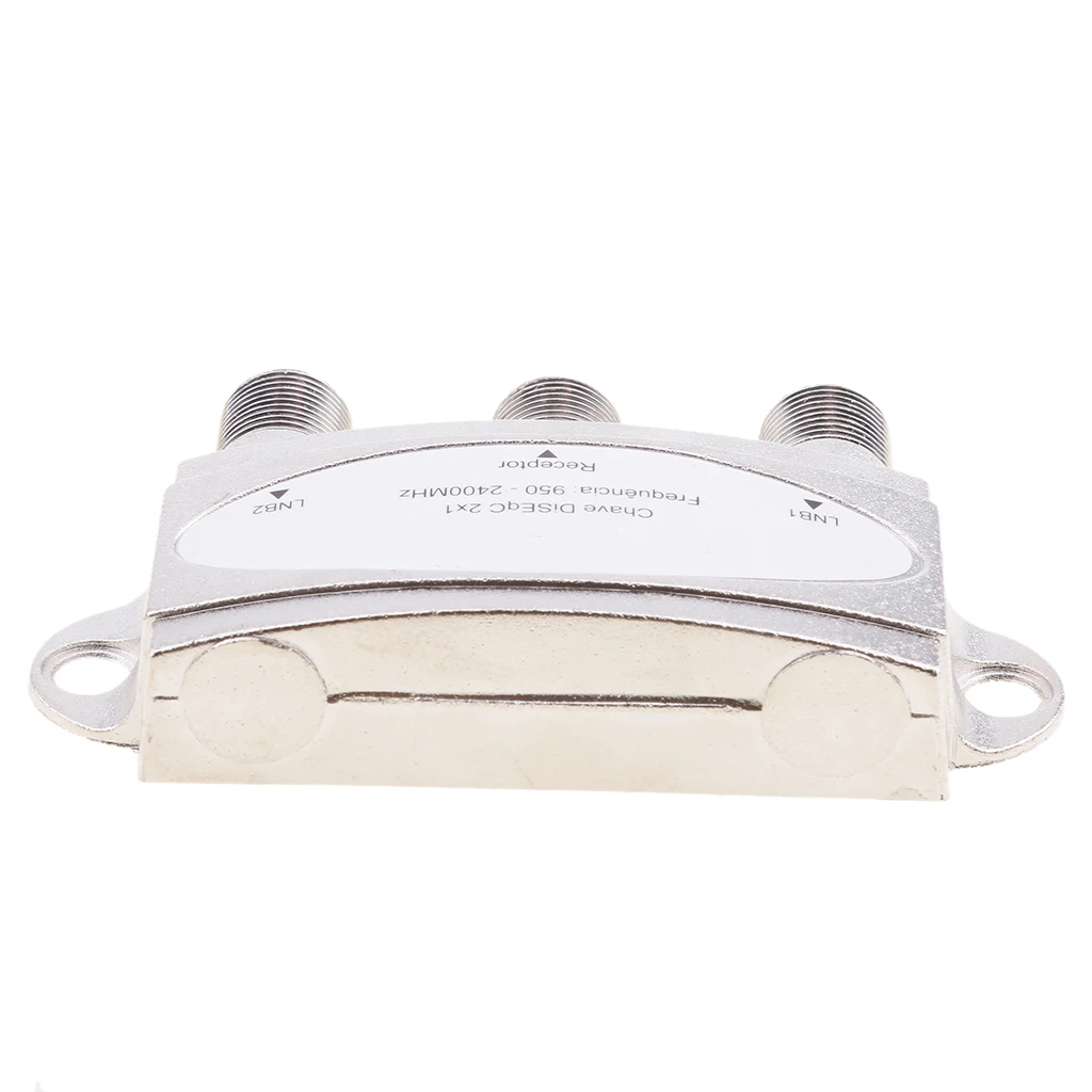 Wideband 2X1 Premium Diseqc 1.0 2.0 Model Satelliet Schakelaar Fta Schotel Lnb Lnbf Schakelaar DS-04C Voor Satellietontvanger 950-2400 (Mhz)