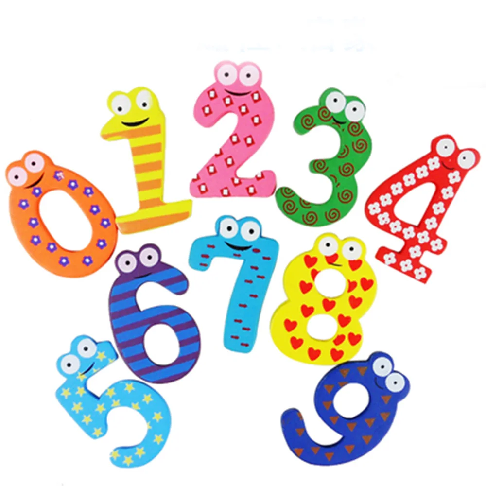 15pcs/set Baby Number Refrigerator Fridge Magnets Figure Stick Mathematics Wooden Educational Kids Toys for Children