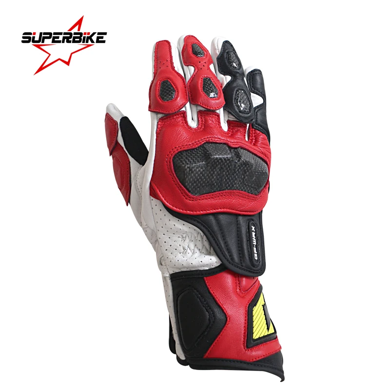 Motorcycle Gloves Moto GP PRO Men Genuine Leather Glove Motocross Protective Gear Cycling GuantesMoto Luvas de motocicleta