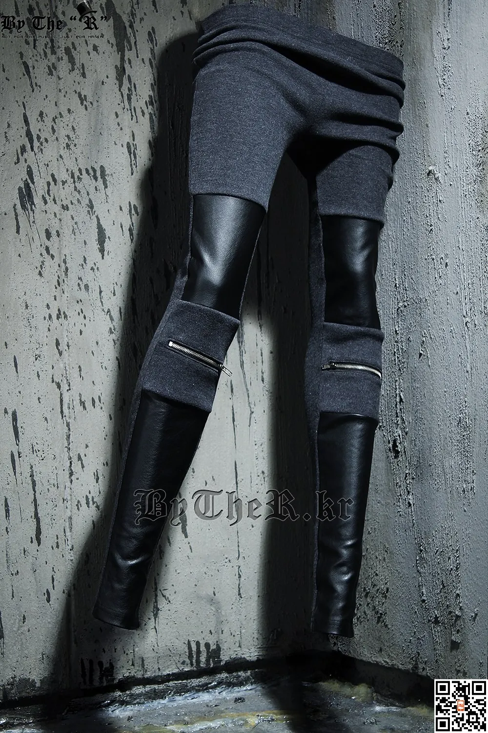 27-46 2024 Men Clothing GD Hair Stylist Slim Legging Avant-garde Leather Zipper Tight Legging Trousers Plus Size Singer Costumes