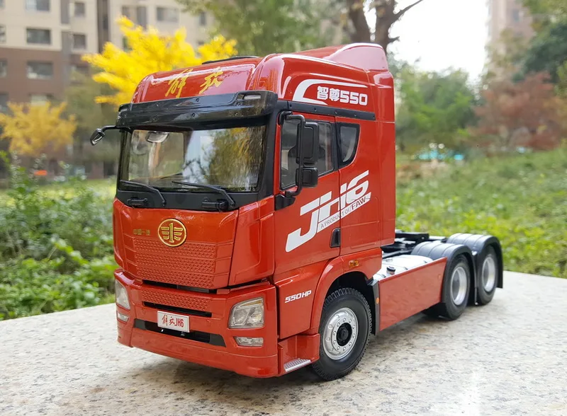 Classic Alloy Model Gift 1:24 Original China FAW JH6 Truck Tractor Trailer Vehicles DieCast Toy Model Collection Decoration