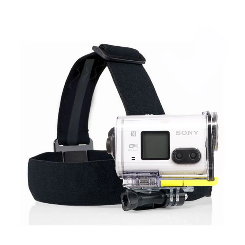 Czarny elastyczny pasek na głowę do kamery sportowej Sony Action am HDR-AS100V AS300R AS50 AS200V X3000R AEE