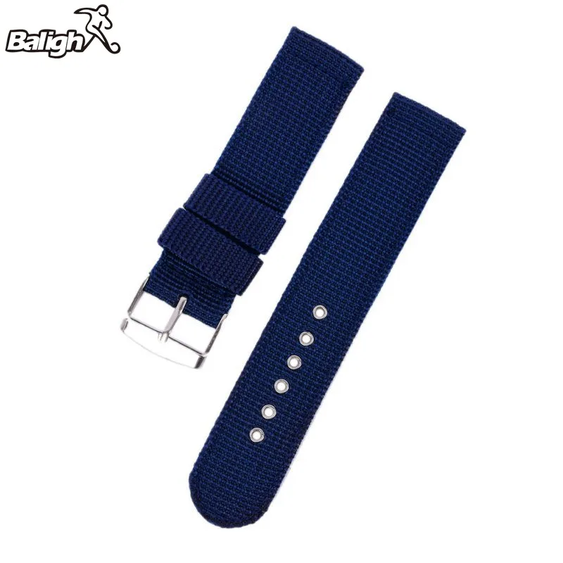 Newest Fashion Balight Military Army Nylon Fabric Canvas Wrist Watch Band Strap 18/20/22/24mm 4Color With Stainless Steel Buckle