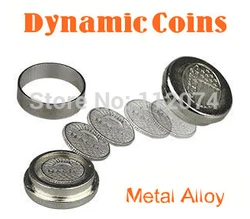 Dynamic Coins (Metal alloy) Magic Tricks For Magician Coin Appearing Magie Close Up Illusion Gimmick Props Comedy