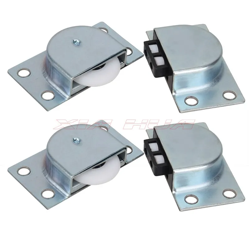 

2 пары роликовых раздвижных дверей шкафа, дверной шкив из нержавеющей стали, колесо для двери шкафа 25x6 мм