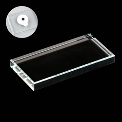 Rectangle-shaped Eyelash Glue Glass Holder False Eyelash Stand False Eyelash Extension Crystal Glass Glue Pallet Accessories