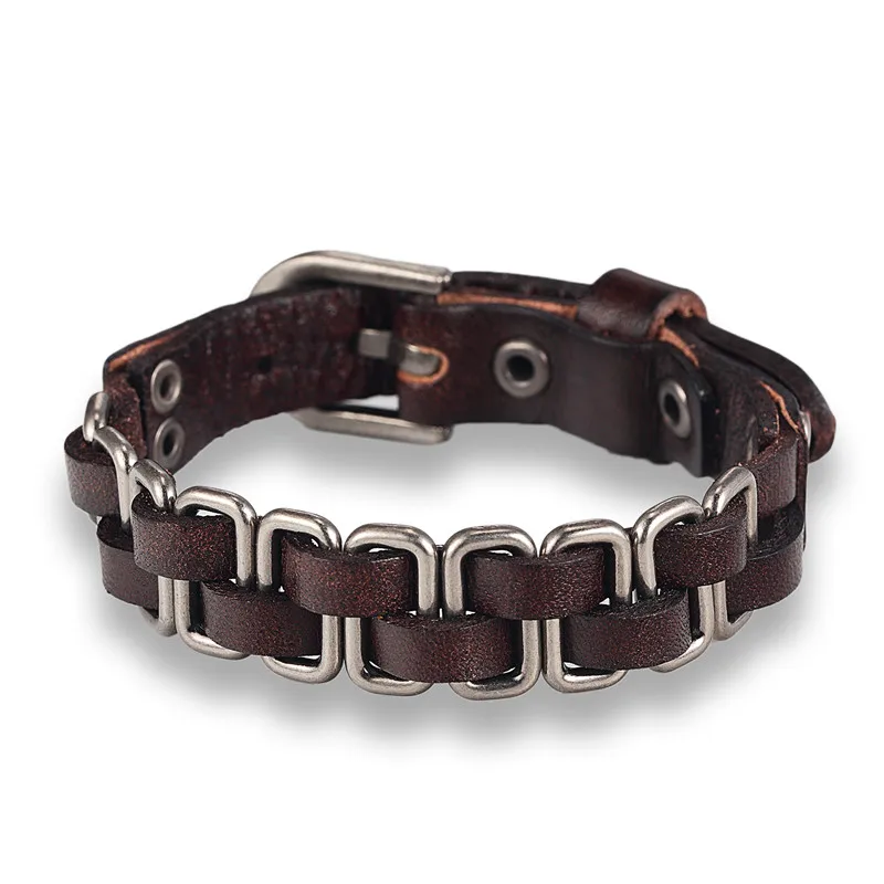 MKENDN New Arrival High Quality Multilaye Hand-Knitted Braid Leather Bracelet Men Friendship Charm Bracelets Jewelry