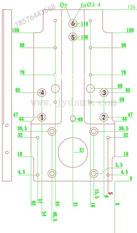 SMT DIY mountor  hollow shaft stepper for pick place head Double head bracket