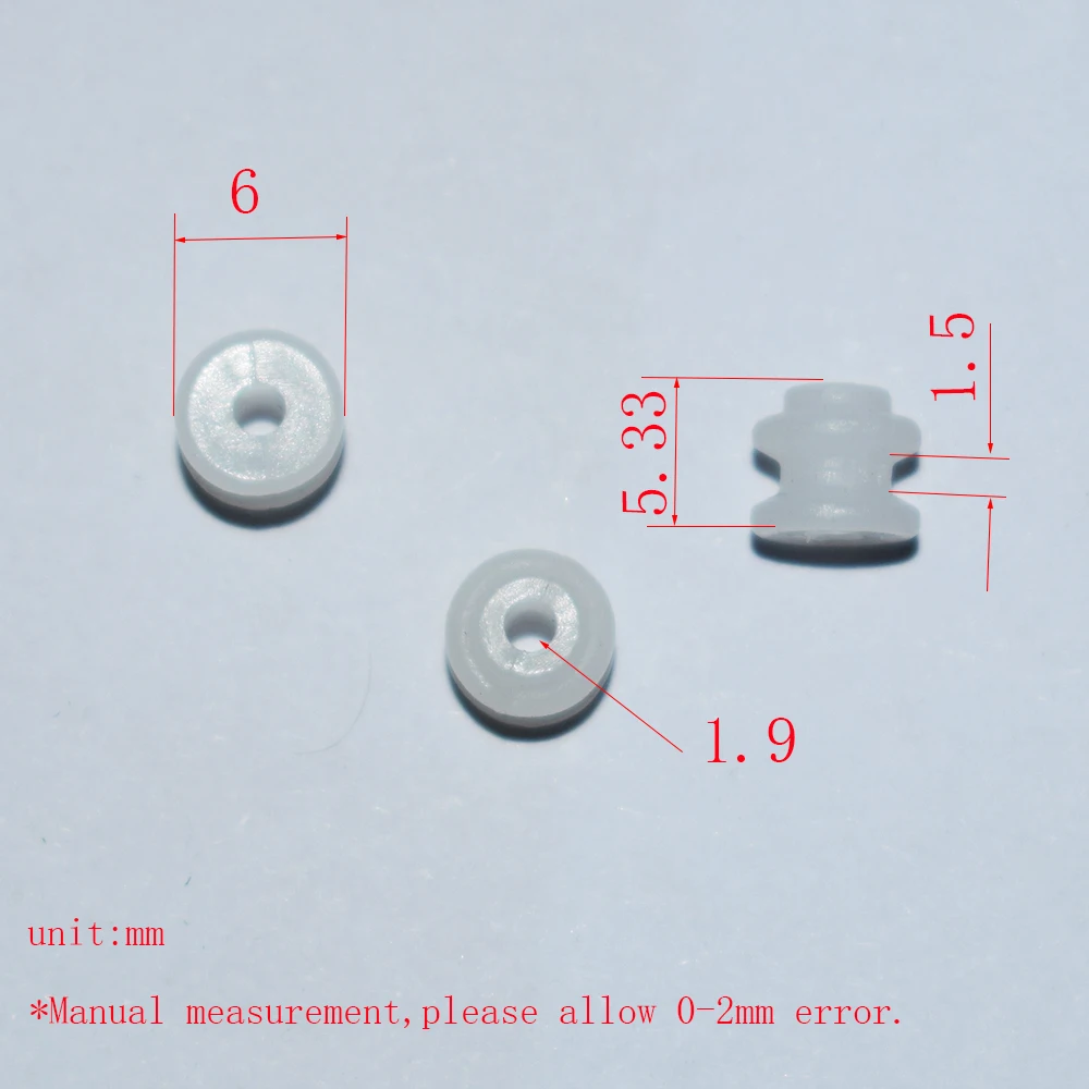 10/100pcs 2x6mm plastic pulley dron rc car plane robot kids toys for boys diy baby accessories montessori juguetes nero PU62A