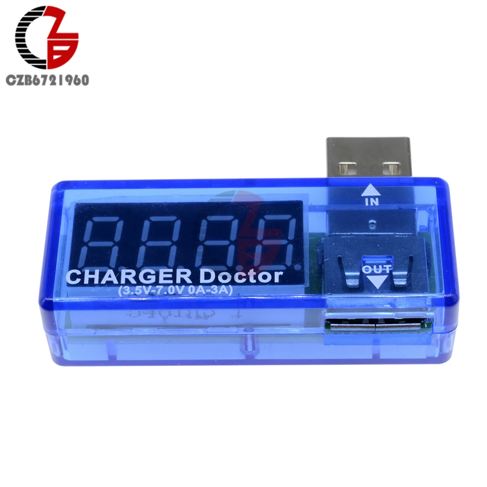 Mini LED Display Digital USB Voltmeter Ammeter Power Current Voltage Meter Tester Portable USB Volt Amp Charger Doctor Detector