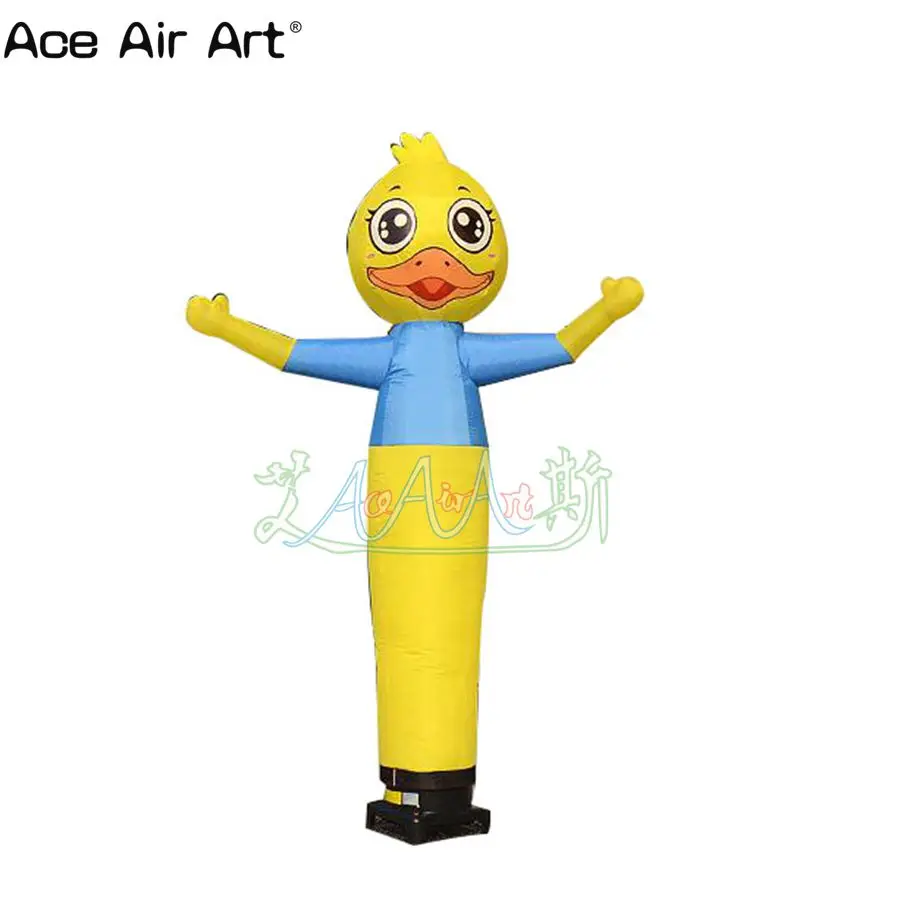 

3m H Inflatable Yellow Duck Cartoon Air Dancer Skydancer for Advertising