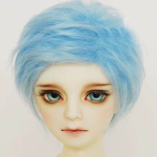 BJD плюшевый парик короткий синий для 1/4 1/3 17 
