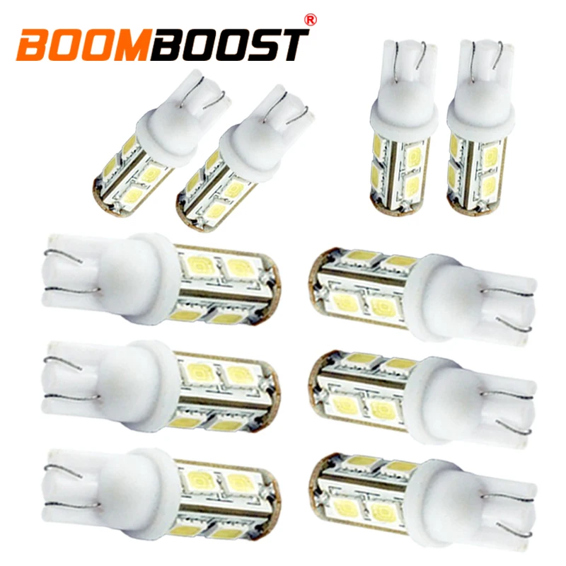 10 pieces good quality DC12V White  LED 9SMD 5630 5730 Car LED Wedge Interior Side Light Bulb Width Lamp