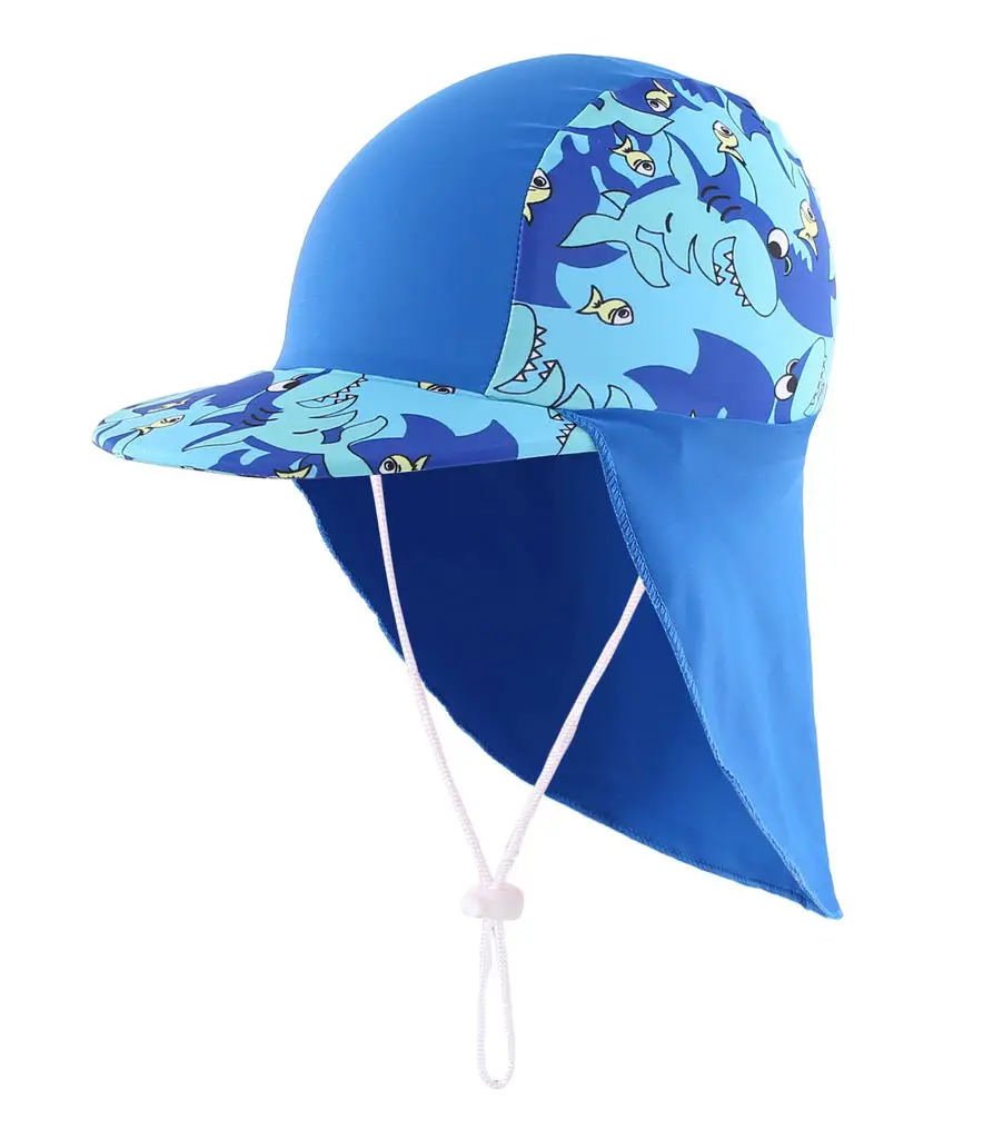 Connectyle Boys Sun Hat Long Flap Quick Dry Sun Protection Cap Surf Up Swim Hat