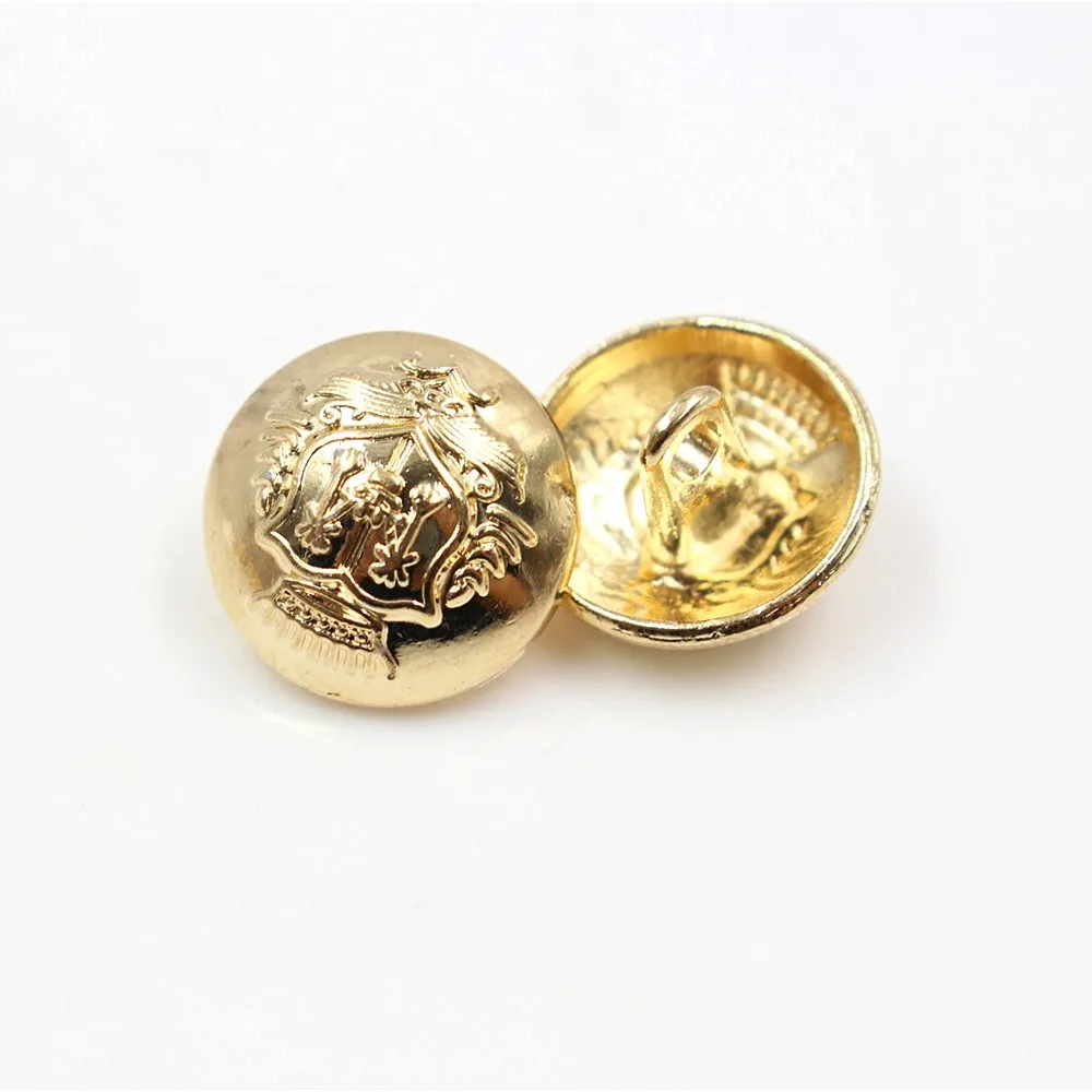 10pcs/lot Retro Style metal button Gold for clothing sweater coat decoration shirt buttons accessories DIY JS-0243