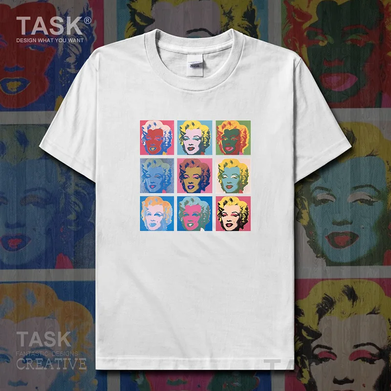 World famous painting series T Shirt Howell New Art Painting Retro Harajuku Marilyn Monroe Double Painting  summer Fashion tops