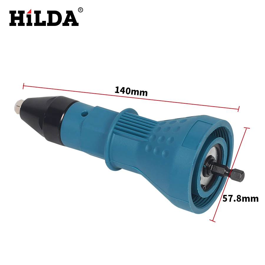 HILDA Electric Riveter Guns Riveting Tool Cordless Riveting Drill Adaptor Insert Nut Tool Riveting Drill Adapter 2.4mm-4.8mm