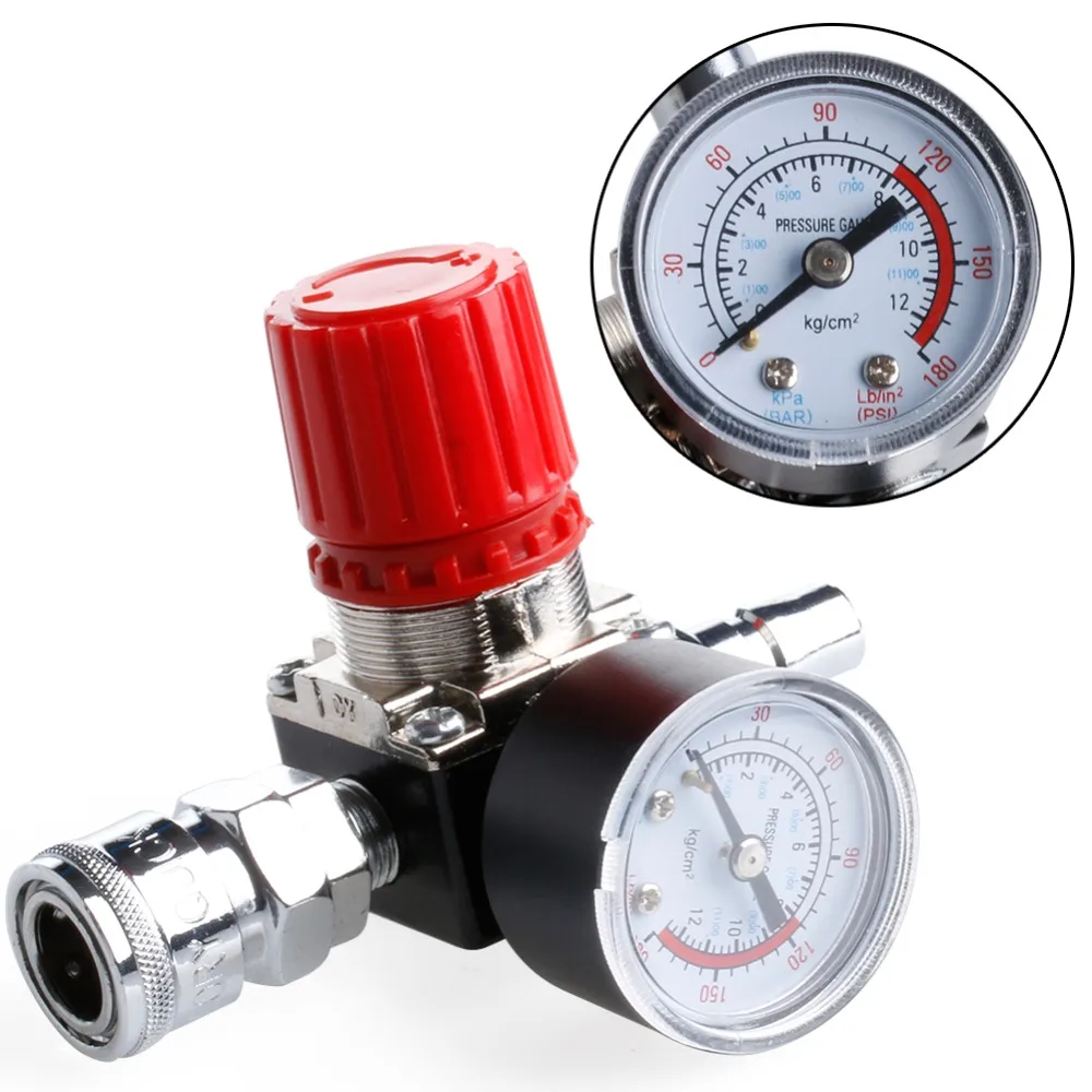 

1/4" Air Compressor Regulator Pressure Switch Control 180PSI Relief Valve Gauges